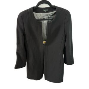 J Crew Women's Wool Winter Coat Long Black Size 10 Work Travel Casual